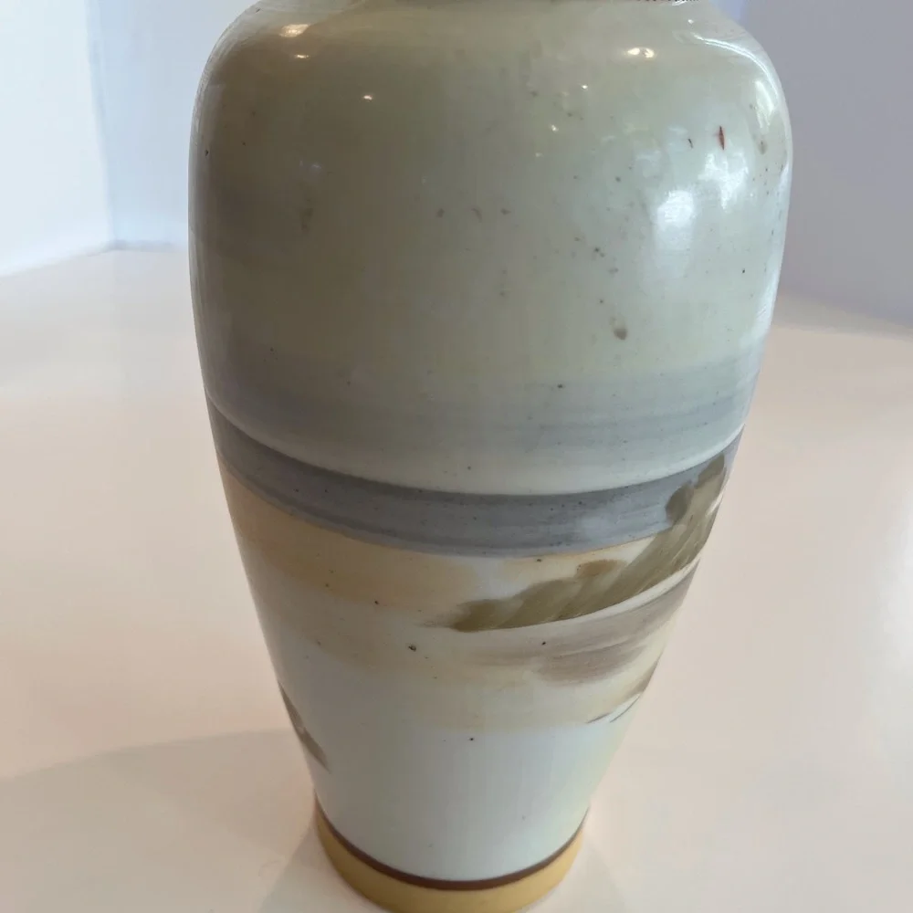 Hand Painted Vase with Windmill